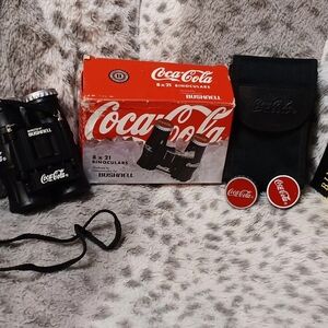 Coca-Cola Bushnell 8x21 Binoculars Set